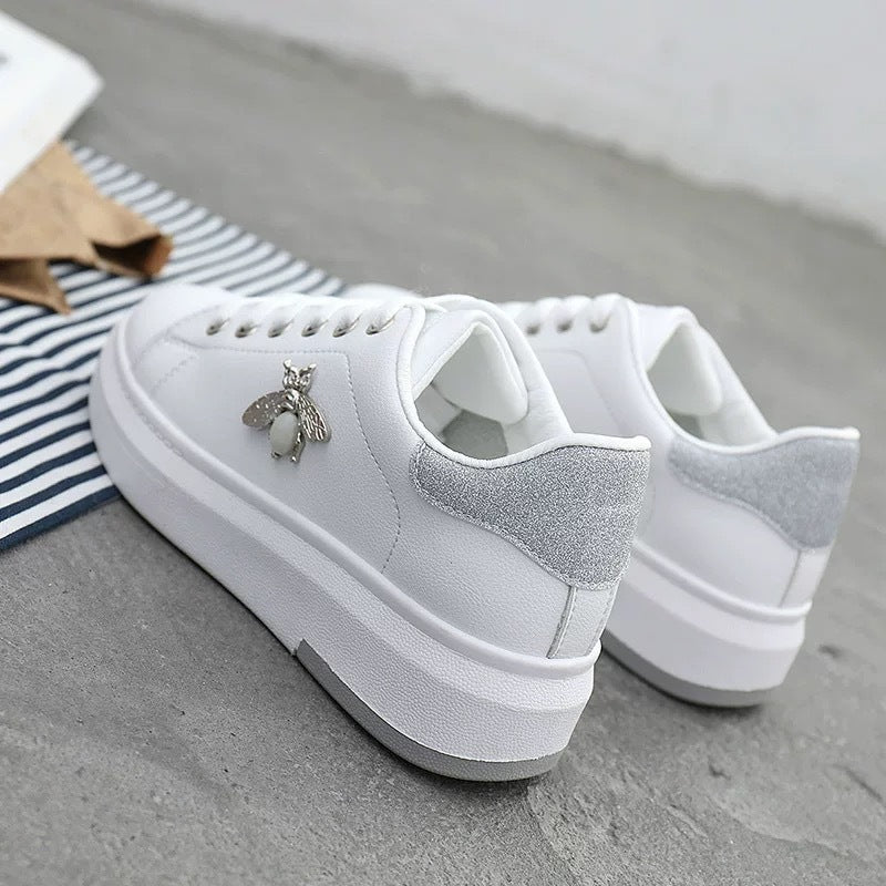Minimalistische vielseitige Plateau-Sneaker für Damen Minimalistische