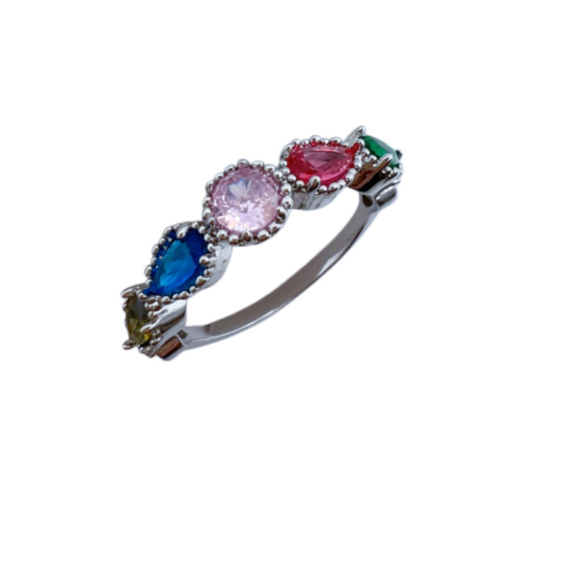Ring mit Geburtssteineinlage in verschiedenen Formen