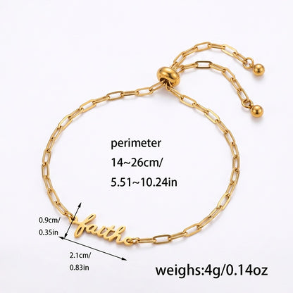 Armband aus 18-karätig vergoldet mit Anhänger in Schriftform und 