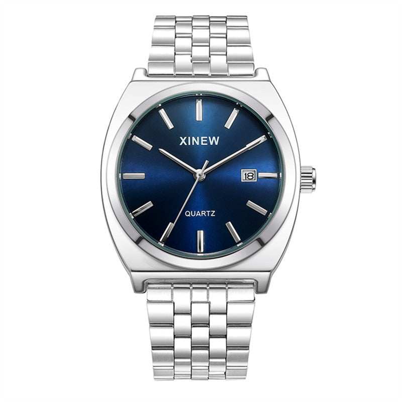 Modische Herrenuhr mit Edelstahlarmband,