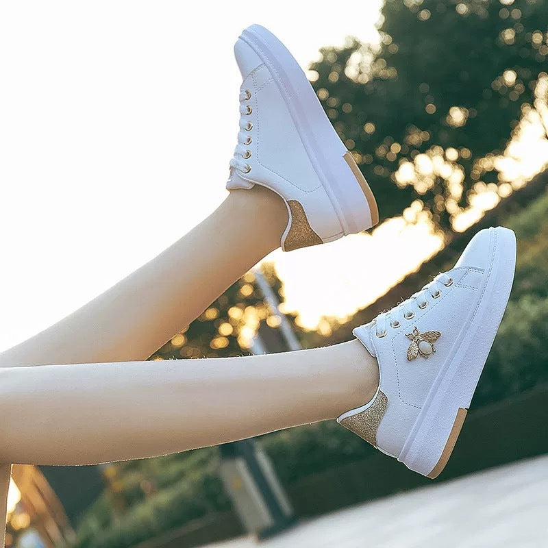 Minimalistische vielseitige Plateau-Sneaker für Damen Minimalistische