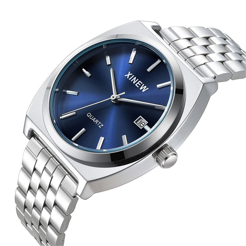 Modische Herrenuhr mit Edelstahlarmband,