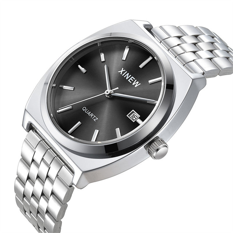 Modische Herrenuhr mit Edelstahlarmband,